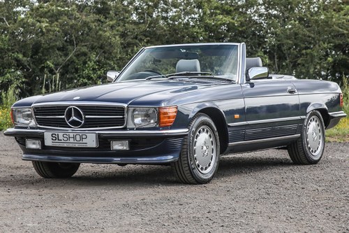 1988 Mercedes-Benz 420SL (R107) in Nautical Blue #2297 In vendita
