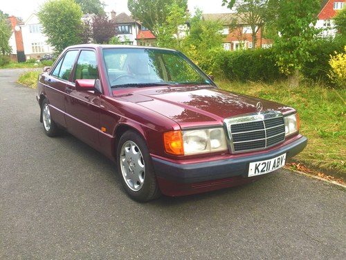 1993 Mercedes 190E Metallic Ruby Red Automatic Super Clean For Sale