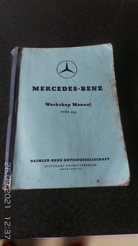 1954 Mercedes workshop typo 220 In vendita