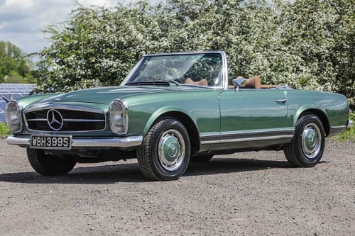 1968 MERCEDES-BENZ 280SL (W113) IN MOSS GREEN WITH COGNAC SOLD