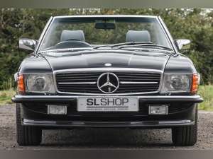 1988 MERCEDES-BENZ 420SL (R107) #2311 BLUE BLACK WITH GREY LEATHE For Sale (picture 1 of 11)