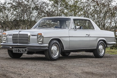 1973 Mercedes-Benz 280CE Coupe (W114) #2337 Silver with Blue SOLD