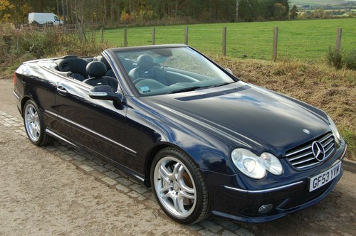 2003 MERCEDES BENZ AMG CLK55 CONVERTIBLE 73K STUNNING COLOUR For Sale