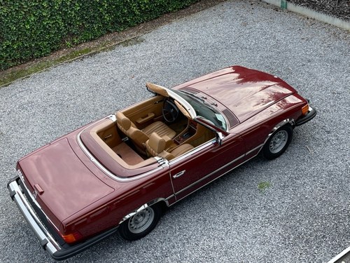 1983 MERCEDES 380 SL Roadster  ORIENT RED /LEATHER LIGHT BROWN In vendita