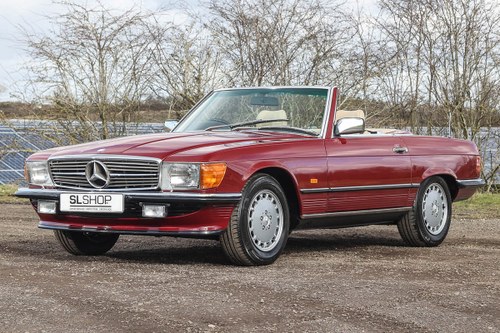 1987 Mercedes-Benz Barolo Red 540) with Cream Leather (275) SOLD