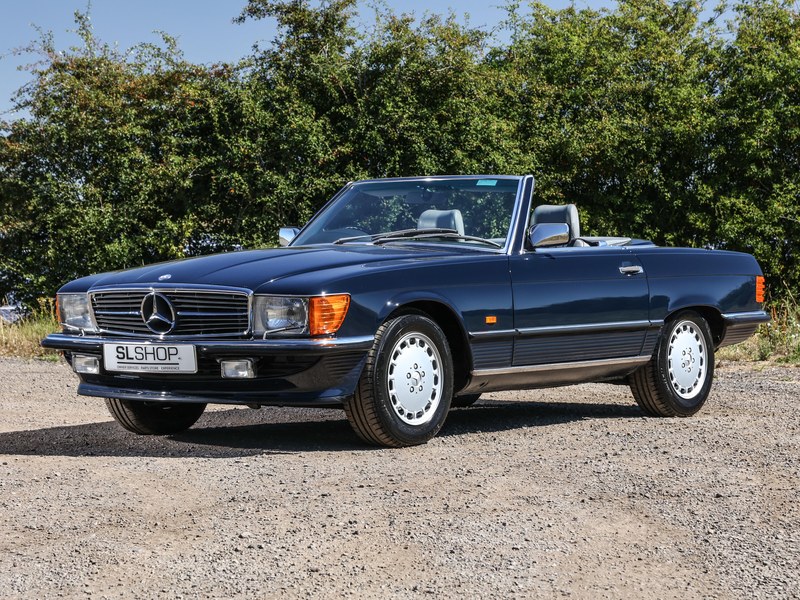Mercedes 420SL in Midnight Blue with Grey Leather- 30k miles