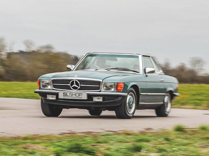 1983 Mercedes 380SL in Petrol Blue with Cream Leather (255)