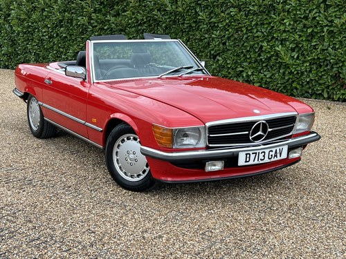 1986 Iconic Signal Red Mercedes 300SL (R107) in Beautiful Order For Sale
