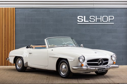 1959 Mercedes 190SL (W121) in White with Blue Leather For Sale