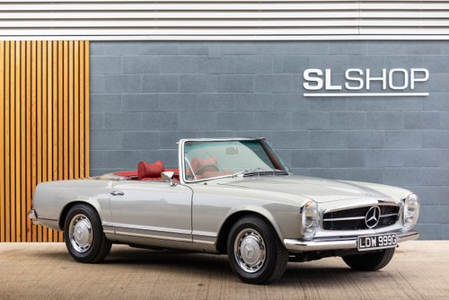 1969 Mercedes 280SL Pagoda in Silver Grey (180) with Red Leather For Sale