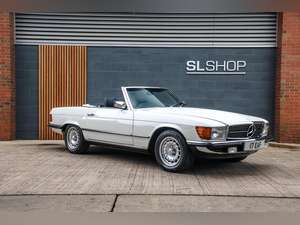1983 Mercedes Benz R107 280SL White with Blue Leather For Sale (picture 1 of 21)