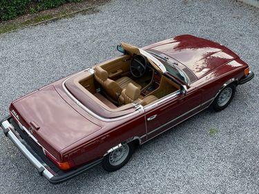 MERCEDES 380 SL Roadster  ORIENT RED /LEATHER LIGHT BROWN