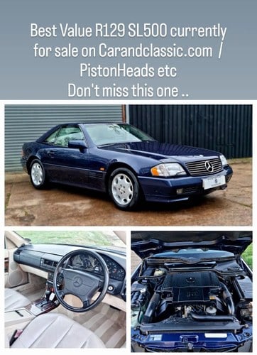 1995 Mercedes R129 SL500 - Only 86,000 - Full Mercedes History SOLD