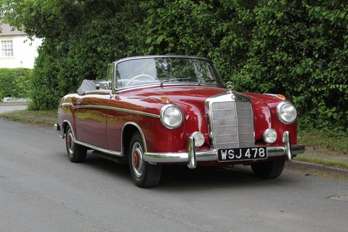 1958 Mercedes-Benz 220S Cabriolet - RHD Floor Change Manual VENDIDO