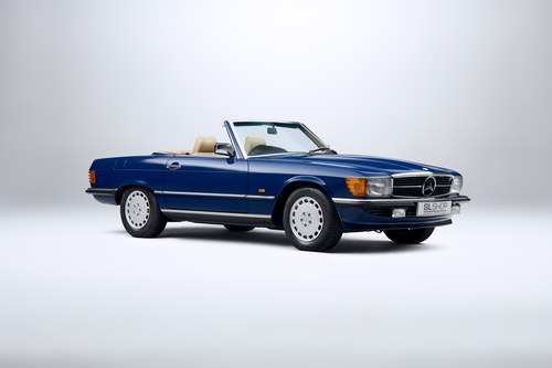 1989 Mercedes-Benz R107 300SL Surf Blue with Cream Beige SOLD