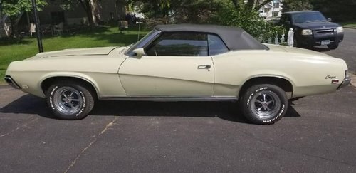 2 Owner, True 1969 Mercury Cougar XR-7 Convertible  For Sale