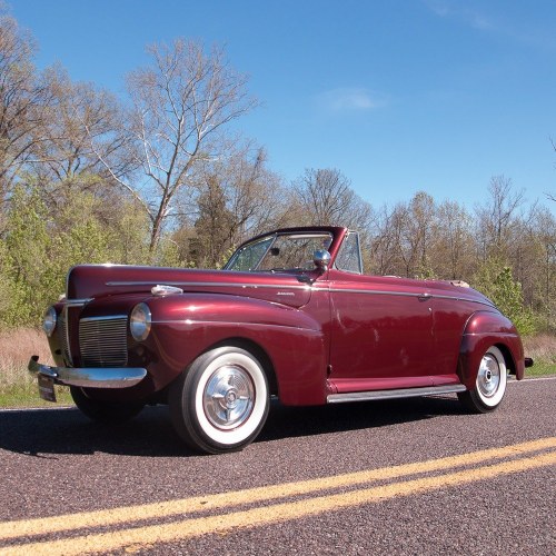 1941 Mercury Eight Club Convertible Burgundy(~)Ivory Manual For Sale