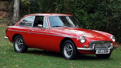 1974 MG BGT COUPE with overdrive and chrome bumpers In vendita