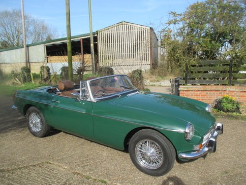 1972 Heritage shell MGB Roadster Brooklands Green mint condition For Sale