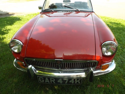 1972 O/DRIVE MGB ROADSTER in TARTAN RED For Sale