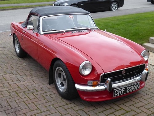 Flame Red 1971 MGB Roadster with full clean MOT For Sale