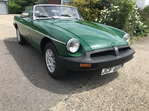 1981 MGB Roadster Rubber Bumper with HARD TOP SOLD