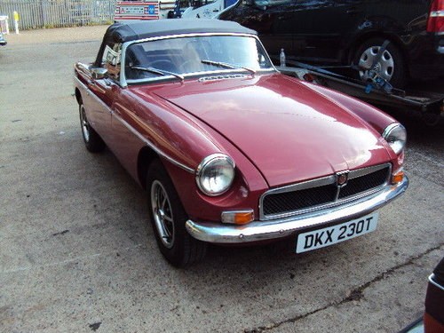 1973 MGB ROADSTER WITH HARD SOFT TOPS SOLD