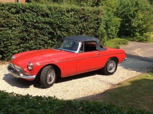 1966 MGB MK1 Red Roadster with Overdrive For Sale