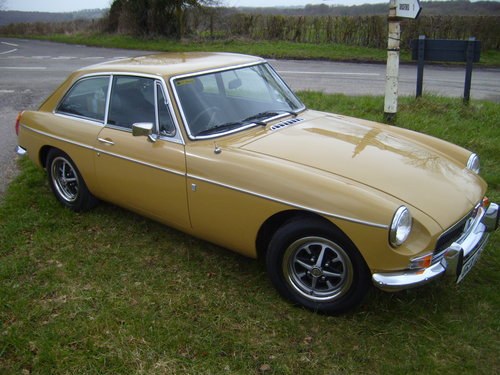 1974 MGB GT, rust free, 51,000 miles with very extensive history. For Sale
