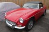 1970 MGB Roadster, tartan red , overdrive and wires In vendita
