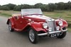 1954 MG TF Proven concours winner. SOLD