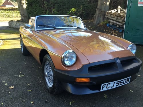1981 MG B Roadster LE Just 1,965 miles from new For Sale by Auction