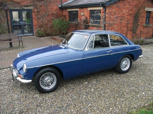 MGB GT, 1969, Chrome Bumpers, Wire Wheels, Webasto For Sale