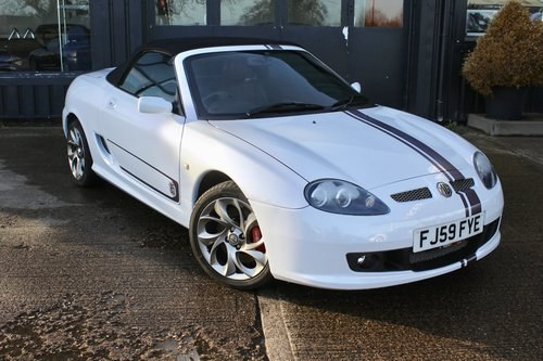 2009 MGTF 85TH ANNIVERSARY,PEARL WHITE,AUBERGINE LEATHER For Sale