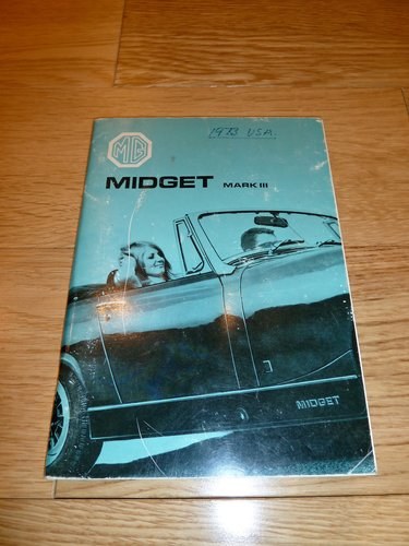 Midget Mark 3 Handbook USA In vendita
