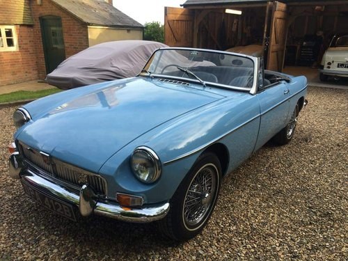 1964 MGB Roadster, Iris blue with Overdrive, Pull For Sale