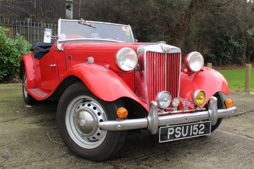 To be sold Wednesday 13th March 2019- 1952 MG TD For Sale by Auction