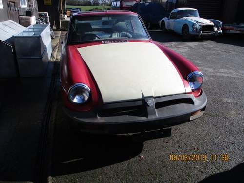 1980 MG B GT RESTORATION PROJECT For Sale