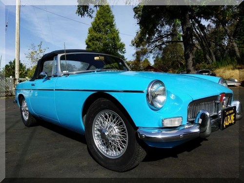 1964 MGB Roadster Convertible = clean Blue New Top $10.9k For Sale