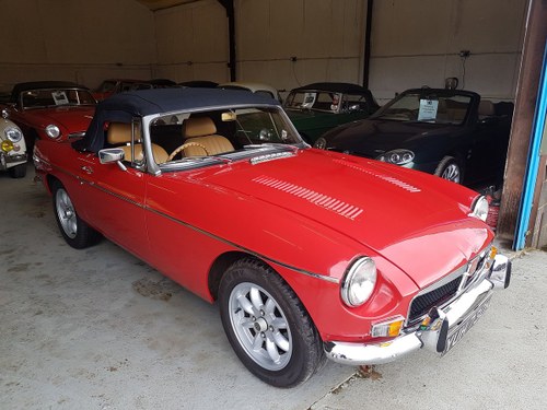 1972 MGB V8 Roadster. 5 Speed Gearbox VERKAUFT