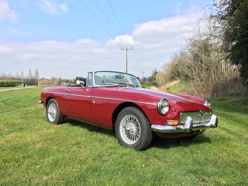 1973 MGB Roadster O/D LHD Damask Red For Sale