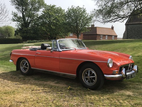 MGB Roadster-1974-original chrome bumper-low owners- SOLD