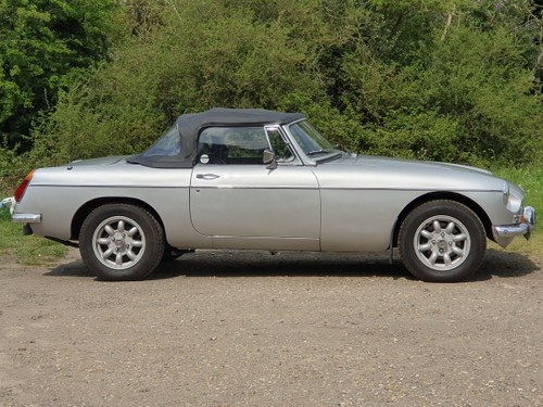 MG B Roadster, 1975, Silver For Sale