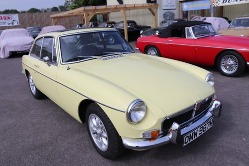 1973 MGB GT in Primrose with full sunroof SOLD