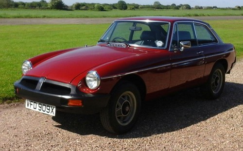 1981 Professionally Recommissioned Low Mileage MGB GT SOLD