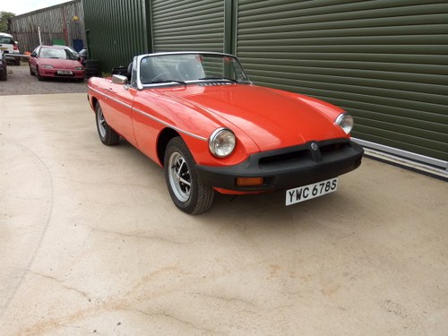 1978 MGB Roadster lovely condition, history, low mileage SOLD