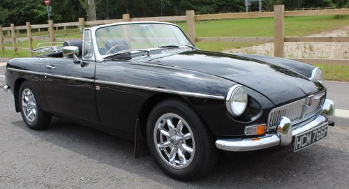 1968 MGB Roadster With Overdrive , Original Factory Black  For Sale