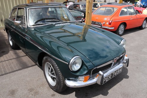 1974 MGB GT, Last of the chrome bumpers. SOLD