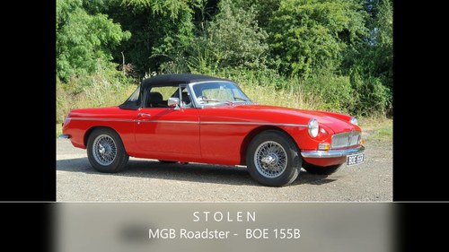 MG B Roadster, 1964 - STOLEN For Sale