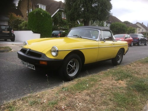 1980 MGB Roadster Snapdragon Yellow SOLD